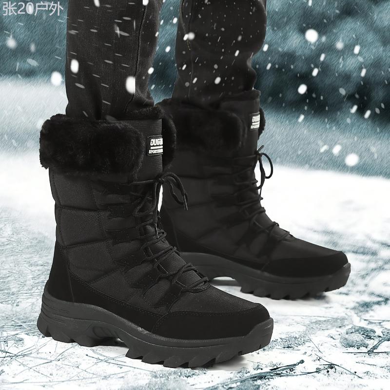 Men's Winter Snow Boots - Waterproof, Non-Slip, High-Top with Fleece Lining for Warmth and Comfort, Perfect for Hiking & Outdoor Activities