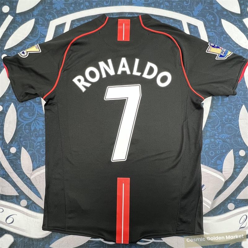 0708 Away Retro Soccer Jersey #7 Ronaldo Champions League Edition