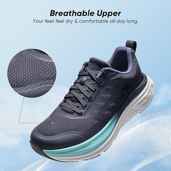 NORTIV 8 [ActiveFloat] Women's Walking Shoes Cushion Running Tennis Shoes Non-Slip Comfortable Breathable Workout Gym Sports Athletic Sneakers