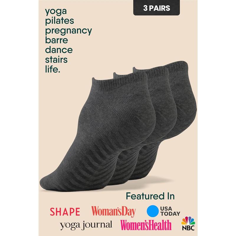 Grip Socks for Women and Men - Non Slip Socks - Yoga Socks with Grippers - Hospital Socks Non Skid - 3 Pairs