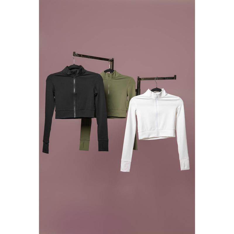 Effortless Cropped Sport Jacket