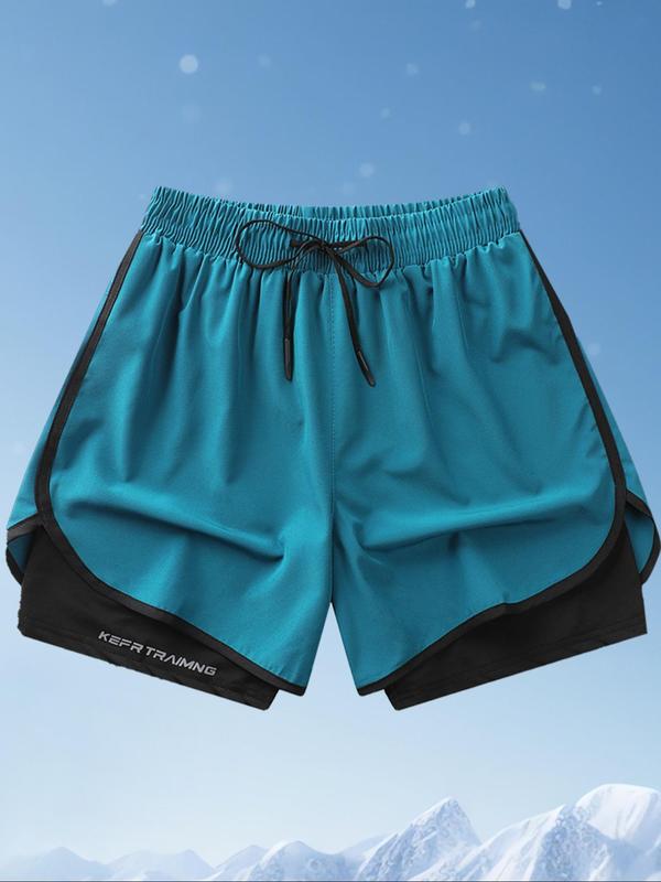 Men's Mixed Color Sports Shorts, 2024 New Style Breathable Comfortable Quick Drying Shorts, Casual Sporty Shorts for Summer Beach Vacation