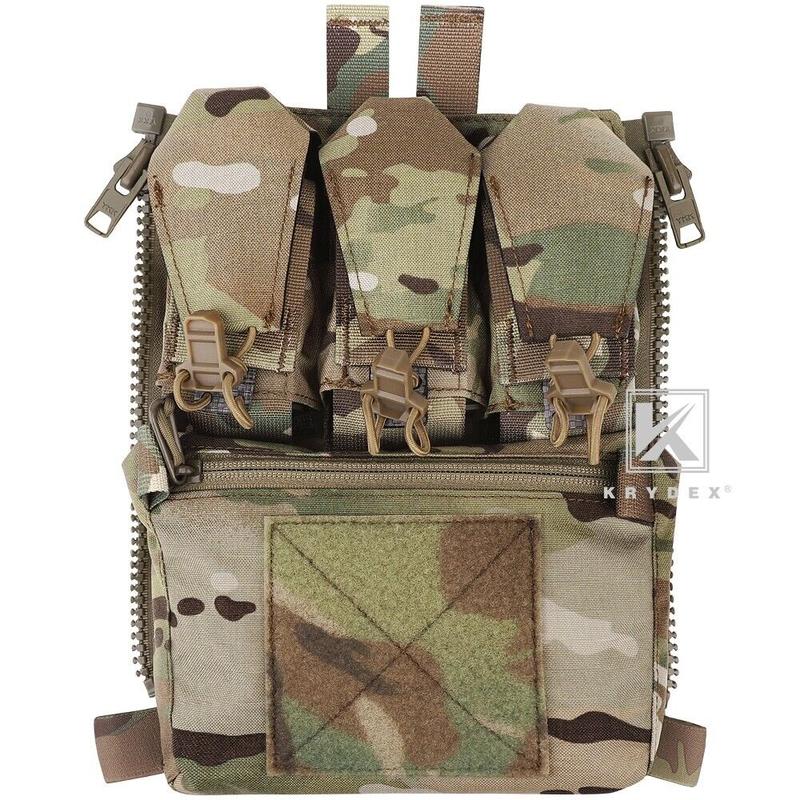 KRYDEX Tactical Zip On Assault Back Panel Banger MOLLE for FCPC V5 Plate Carrier Vest