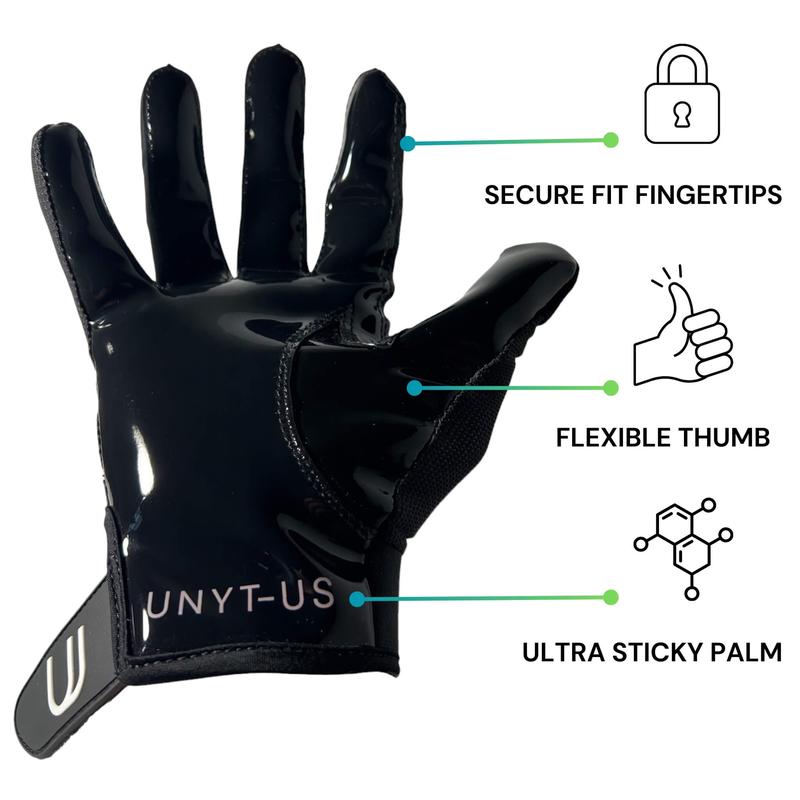 UNYT-US 1.0 Premium Football Receiver Gloves with Elite Grip and Precision-Flex Technology