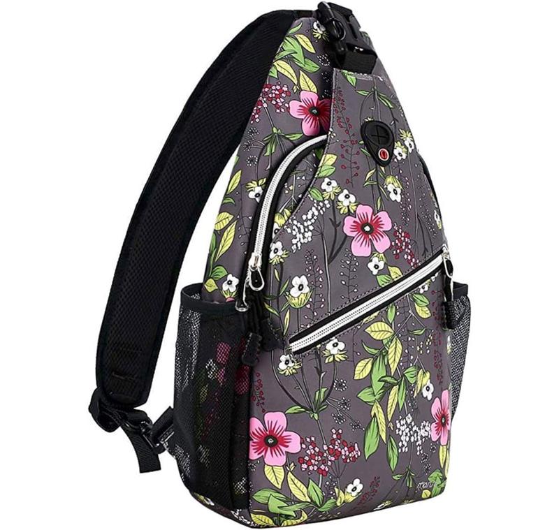 MOSISO Mini Sling Backpack,Small Hiking Daypack Pattern Travel Outdoor Sports Bag