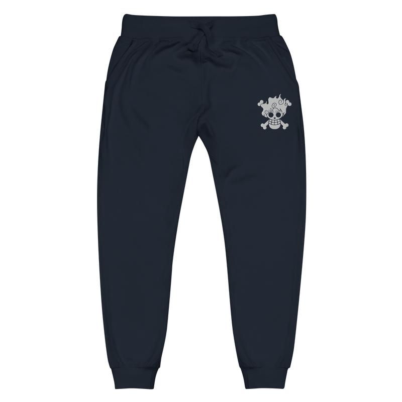 Luffy Gear Fifth Jolly Roger Embroidered Unisex Fleece Sweatpants, Anime Sweatpants, Anime Lover Gifts, Anime Clothing, Luffy Anime Sweats, Manga Sweats, Manga, Manga Cothing, Anime Minimalist, Anime Gift For Her, Anime Gift For Him, Luffy Merch