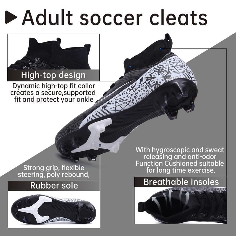 Mens Soccer Cleats Women Football Cleats Soccer Shoes for Big Boy High Top Football Shoes Tacos de Futbol para Hombre Zapatos de Futbol para Hombres Professional Training Football Boots