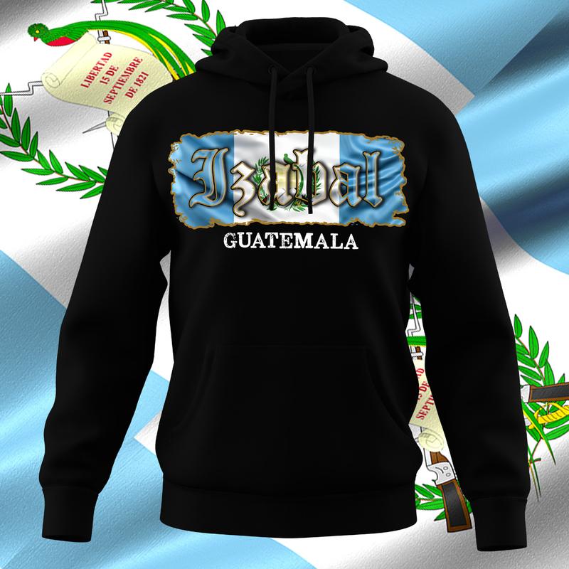 Guatemala States Design Black Hoodie