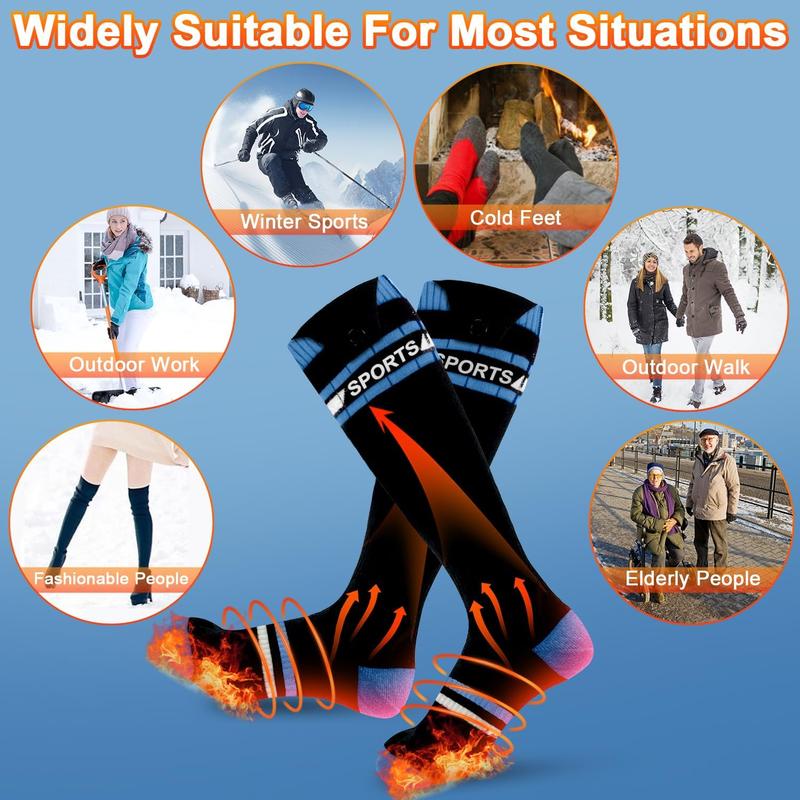 Rechargeable Heated Socks for Men Women with 12000mAh Batteries, App & Battery Control, Wahsable, for Skiing, Hunting, Camping, Cycling &  Ice Fishing