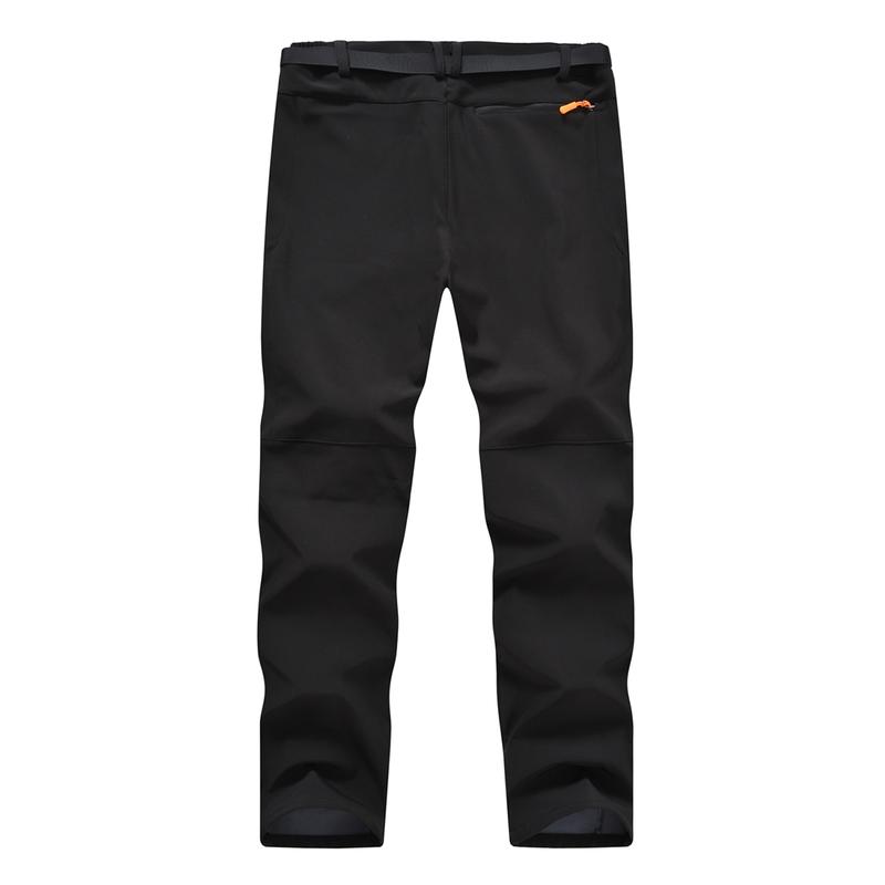 Men's Winter Pants Snow Ski Pants Fleece Lined WaterProof Water Resistant Softshell Hiking Pants 4 Pockets Trousers With Belt