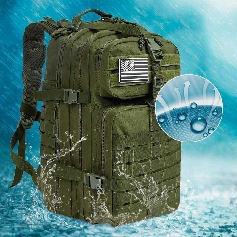 Men's Outdoor Backpack, Large Capacity, Made of Waterproof 1000D Nylon, Perfect for Fishing, Camping, Climbing and Hiking