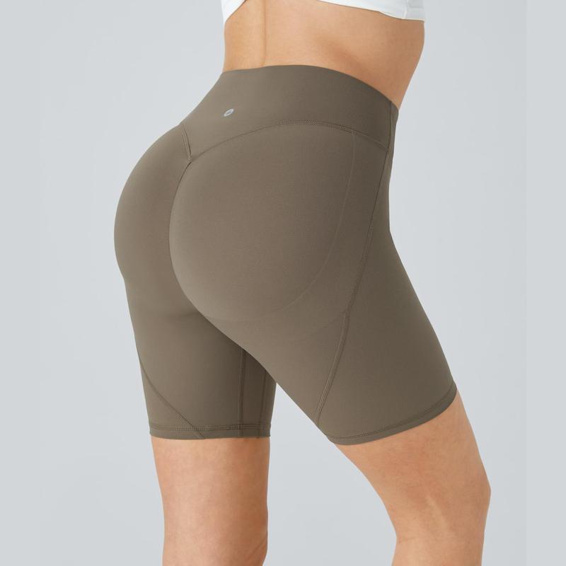 Halara UltraSculpt™ High Waisted Front Pocket Ruched Butt Lifting Training Biker Shorts 7''