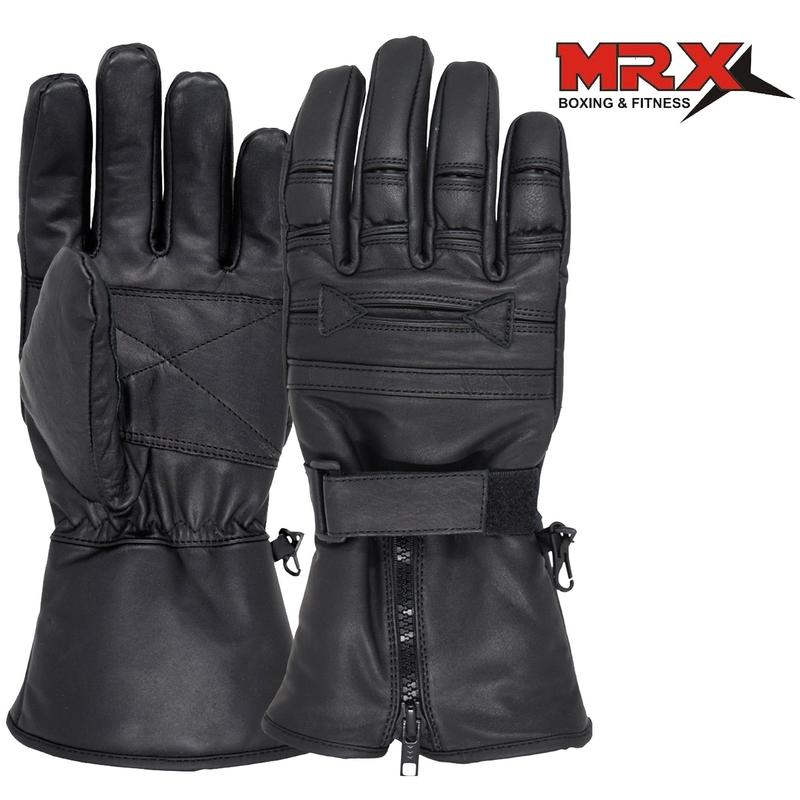 MRX Mens Leather Gloves Winter Cold Weather Motorcycle Driving