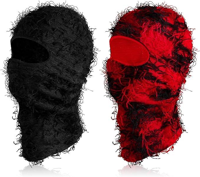 Balaclava Ski Mask for Men and Women - Knitted Balaclava Distressed Windproof Shiesty Full Face Mask Cold Weather