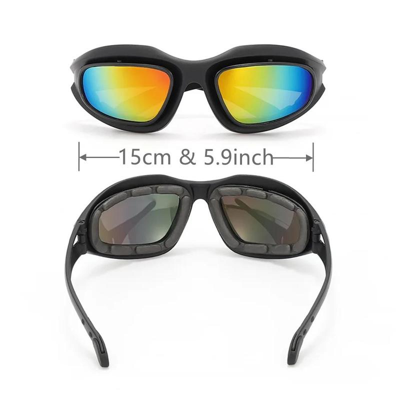 Motorcycle Polarized Glasses, 4 Pairs set Motorcycle Polarized Glasses, Polarized Glasses for Motorcycle, Protective Gear for Motorcycle