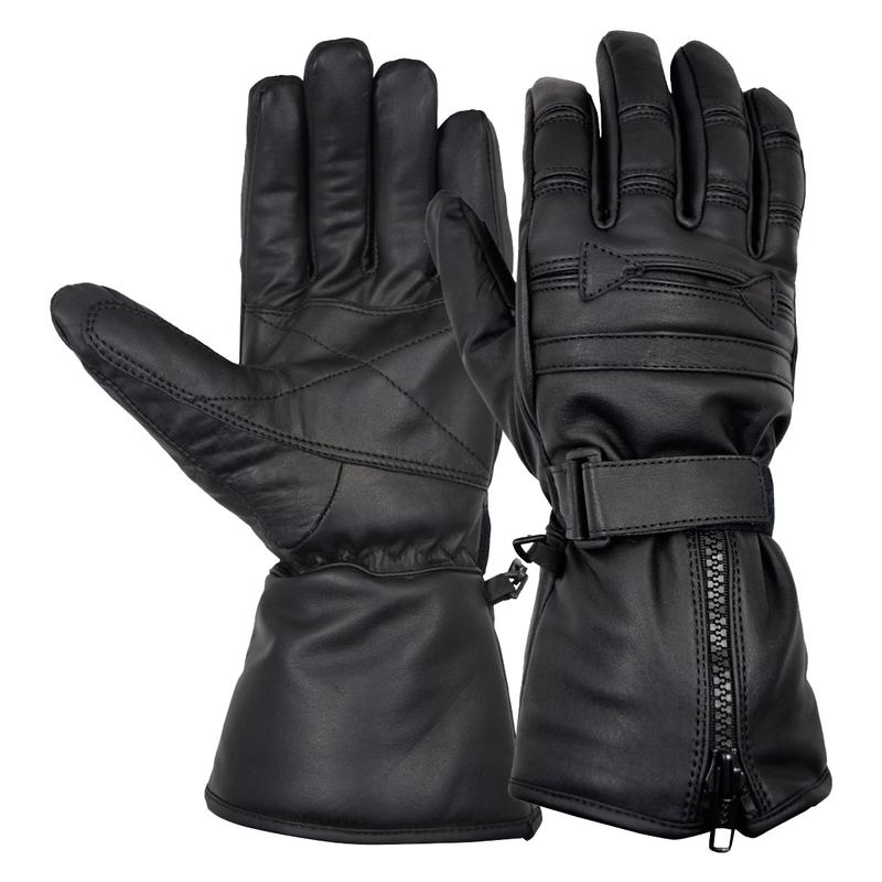 MRX Mens Leather Gloves Winter Cold Weather Motorcycle Driving