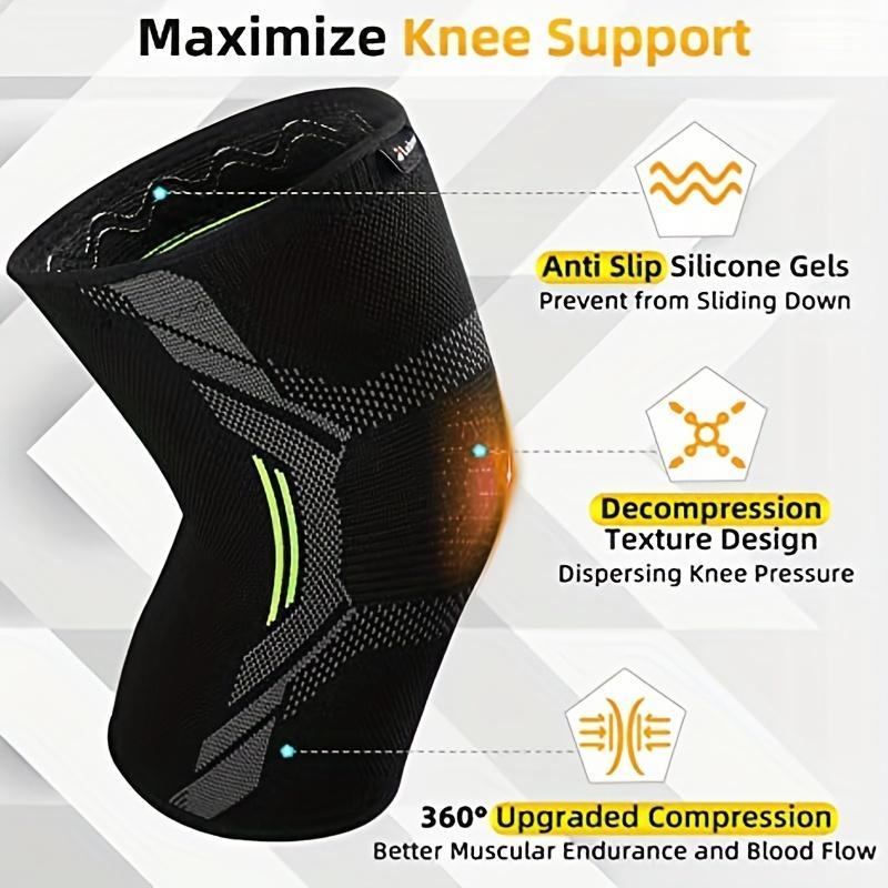 Comfort Knee Sleeve, 1 Pair High Elasticity Knee Pad, Sports Protector for Women & Men, Protective Gear, Sports & Outdoor Accessories, Summer Gift, Gym Essentials