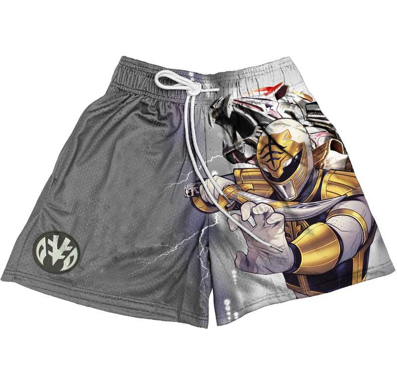 Mighty Morphin Power Ranger Gym Shorts Sport Knee Pants Basktetball Shorts  Athletic Summer Shorts