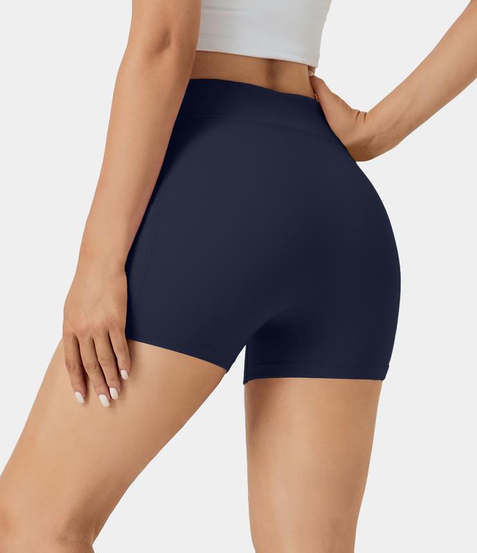 Halara Softlyzero️ Airy High Waisted Side Pocket Plain Cool Touch Yoga Shorts 3.5