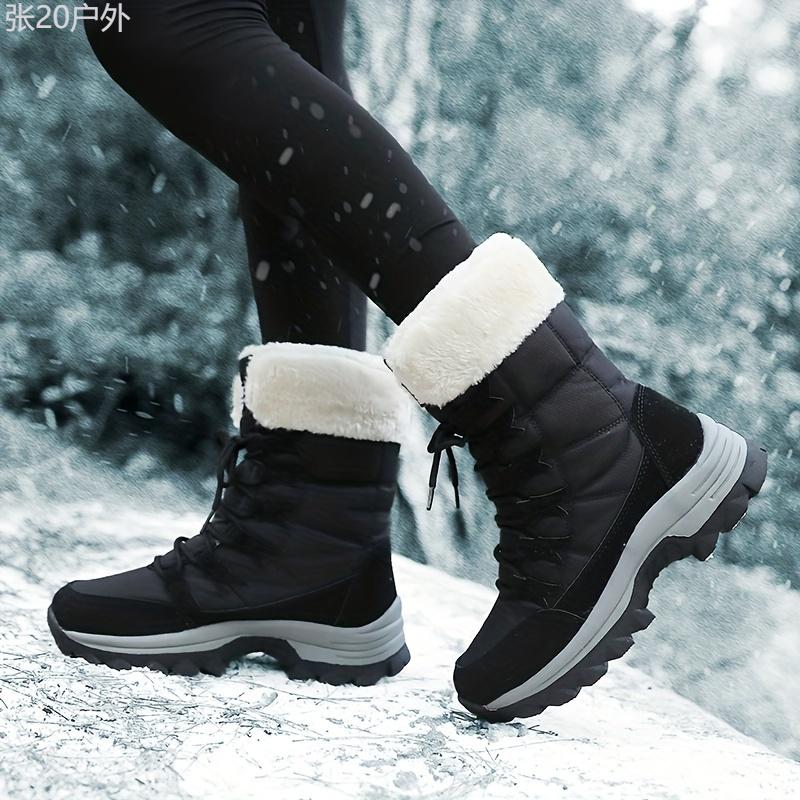 Men's Winter Snow Boots - Waterproof, Non-Slip, High-Top with Fleece Lining for Warmth and Comfort, Perfect for Hiking & Outdoor Activities