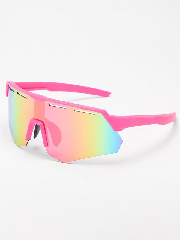 Unisex Ombre Sports Sunglasses, Y2k Trendy Anti-UV Cycling Glasses, Fashionable Sports Eyewear for Fishing Outdoor Activities, Fall Outfits, Fallfreshness