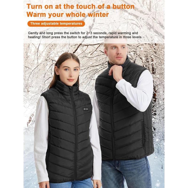 Heated Vest with 10000mAh Battery Pack Charger Included Washable Rechargeable For Men Women Indoor Outdoor Work Cycling