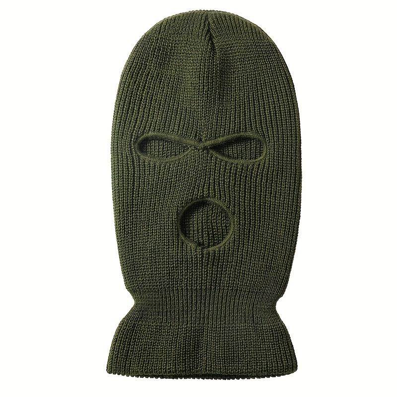 Candy Color Balaclava Funny Hat 3-Hole Ski Mask Knitted Hat Winter Warm Outdoor Cycling Windproof Mask