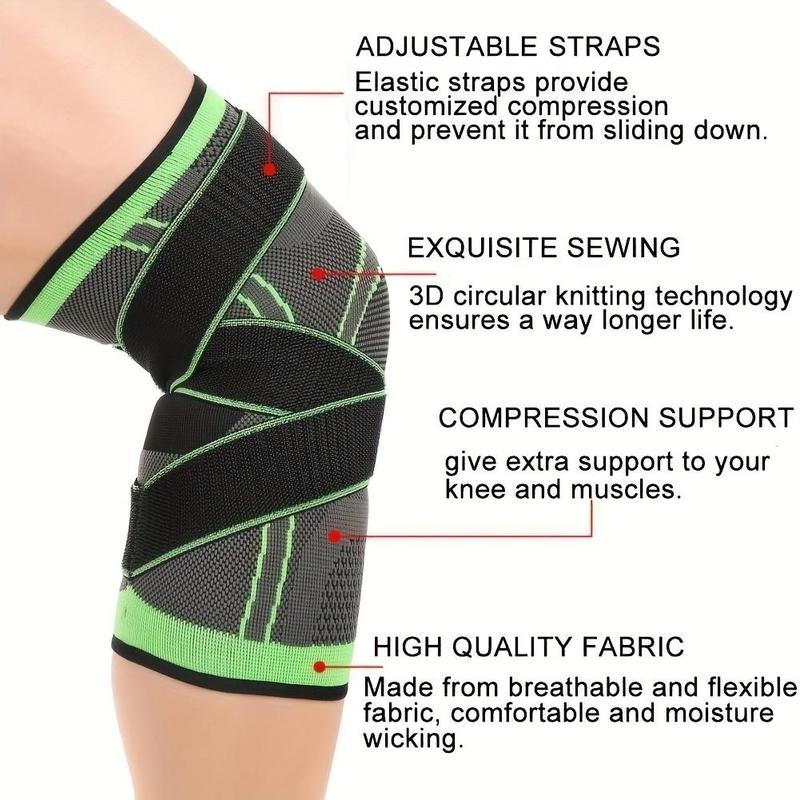 Knee Pad with Adjustable Strap, 1 Count Sports Knee Prevention Gear for Running and Jumping, Christmas Gift