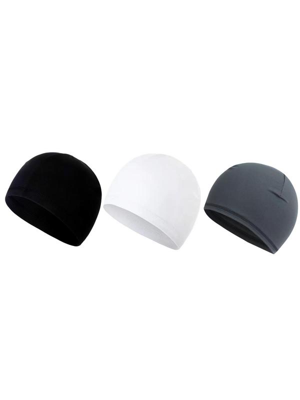 Solid Color Cycling Hat, Windproof & Sun Protection Hat, Breathable & Sweat Absorbing & Quick Drying Helmet Liner Hat for Outdoor Sports