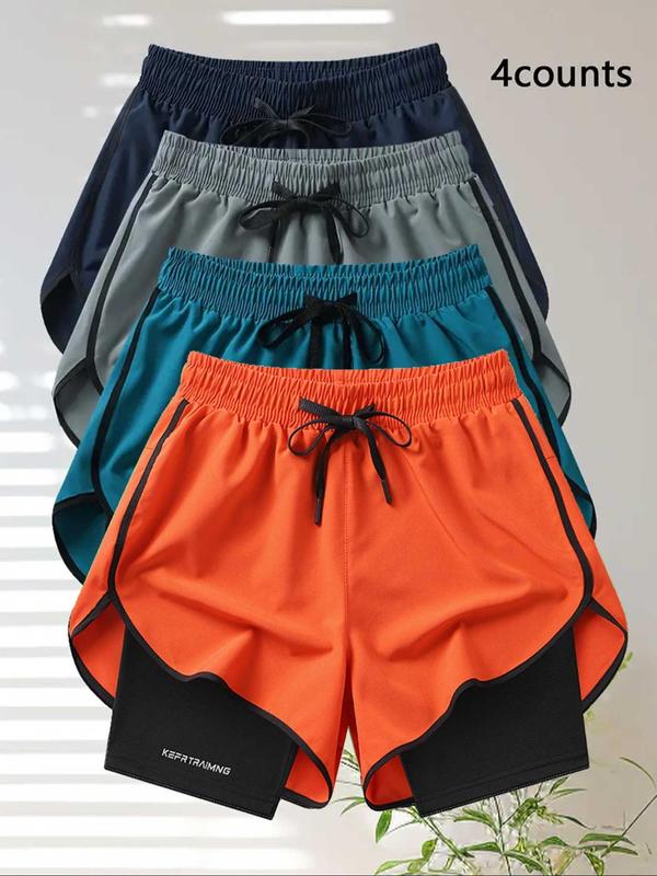 Men's Mixed Color Sports Shorts, 2024 New Style Breathable Comfortable Quick Drying Shorts, Casual Sporty Shorts for Summer Beach Vacation