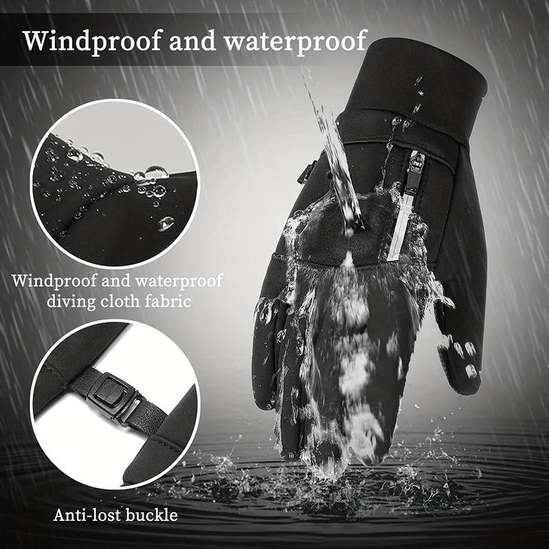 Winter Outdoor Gloves, 1 Pair Touch Screen Non-slip Waterproof Windproof Gloves for Cycling, Skiing, Hiking, Sports, Outdoor Sports Accessories