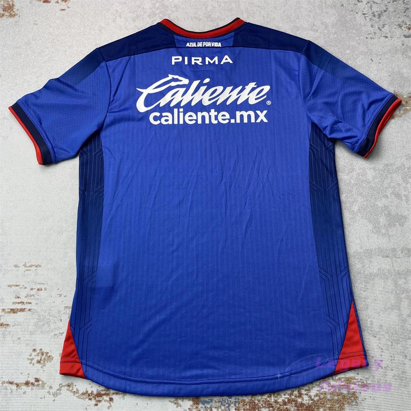 23 24 Mexico Ligamx League Cruz Azul Home Jersey Short Sleeve Soccer Jersey Fans Version