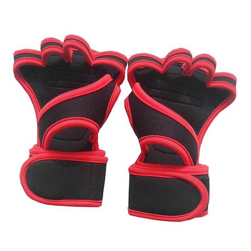 Sports Gloves with Wrist Wraps, 1 Pair Full Palm Protection Weight Lifting Workout Gloves, Great for Gym Workout, Pull Ups Cross Training Fitness Men & Women