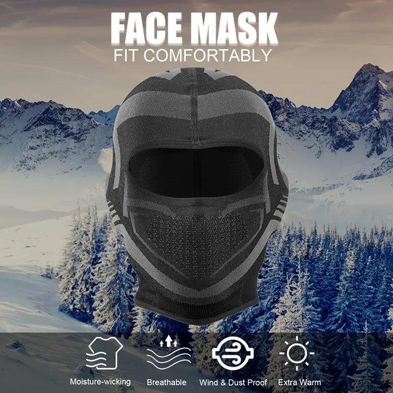 Winter Outdoor Cycling Face Mask, Double-layered Thermal Lined Windproof Warm Face Cover, Breathable Face Mask for Outdoor Cycling, Sports Accessories