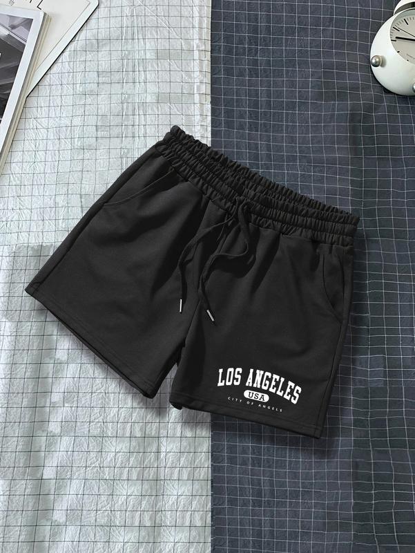 Graphic Cool Shorts Drawstring Waist Workout Short Streetwear with Pockets