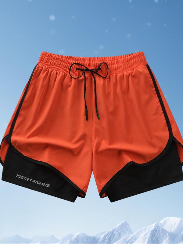 Men's Mixed Color Sports Shorts, 2024 New Style Breathable Comfortable Quick Drying Shorts, Casual Sporty Shorts for Summer Beach Vacation