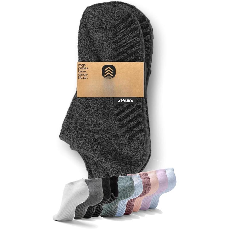 Grip Socks for Women and Men - Non Slip Socks - Yoga Socks with Grippers - Hospital Socks Non Skid - 3 Pairs