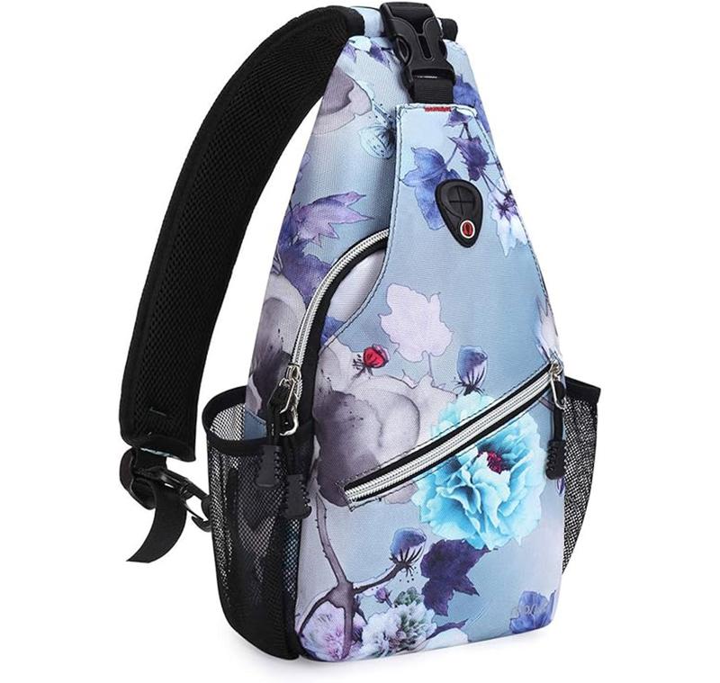 MOSISO Mini Sling Backpack,Small Hiking Daypack Pattern Travel Outdoor Sports Bag