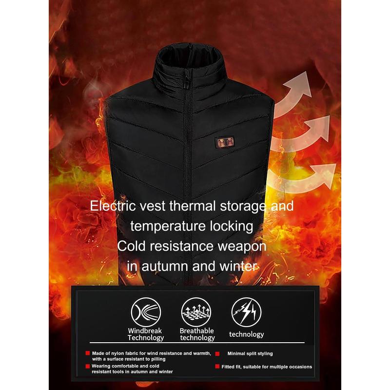 Heated Vest with 10000mAh Battery Pack Charger Included Washable Rechargeable For Men Women Indoor Outdoor Work Cycling