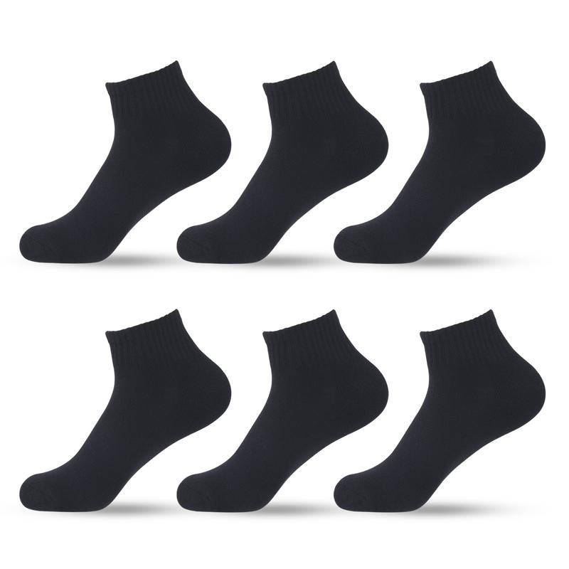 6 Pairs Unisex Cushion Ankle Cotton Blend Socks Low Cut Athletic Sports Workout Running Socks Comfort Cozy Sweat-absorbing Anti-Slip Comfy LOW CUT ANKLE SOCKS Value Pack machine washable simple