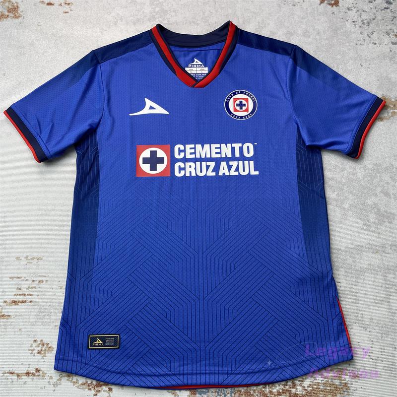 23 24 Mexico Ligamx League Cruz Azul Home Jersey Short Sleeve Soccer Jersey Fans Version