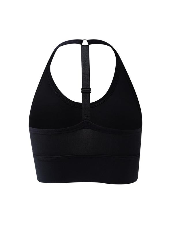 Women's Solid Adjustable Strap Halter Push Up Bra, Breathable Comfortable Detachable Chest Pad Wireless Sports Bra, Women's Lingerie for All Seasons, Please Purchase A Size Up