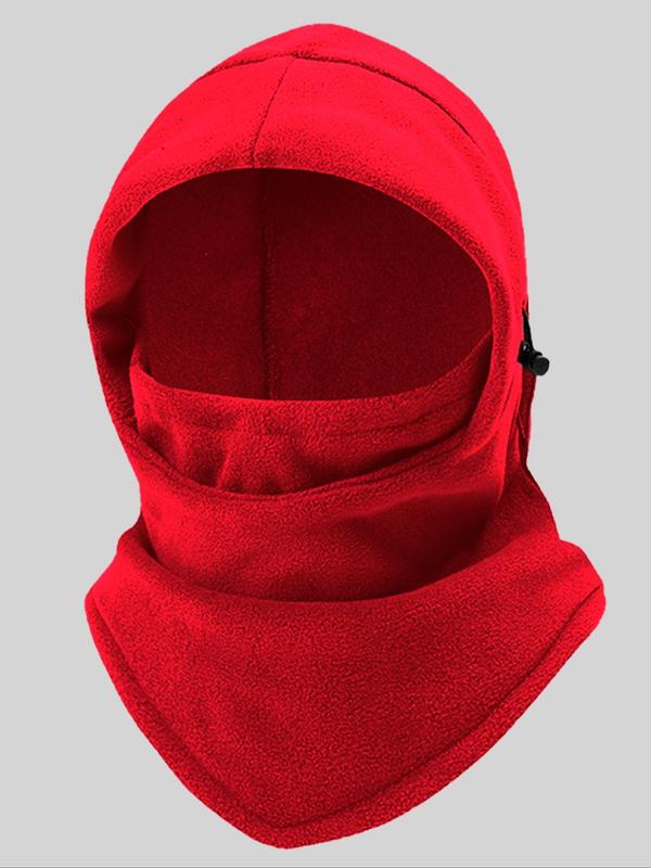 Winter Warm Balaclava, Adjustable Drawstring Ski Face Mask, Windproof Fleece Face Cover for Cycling