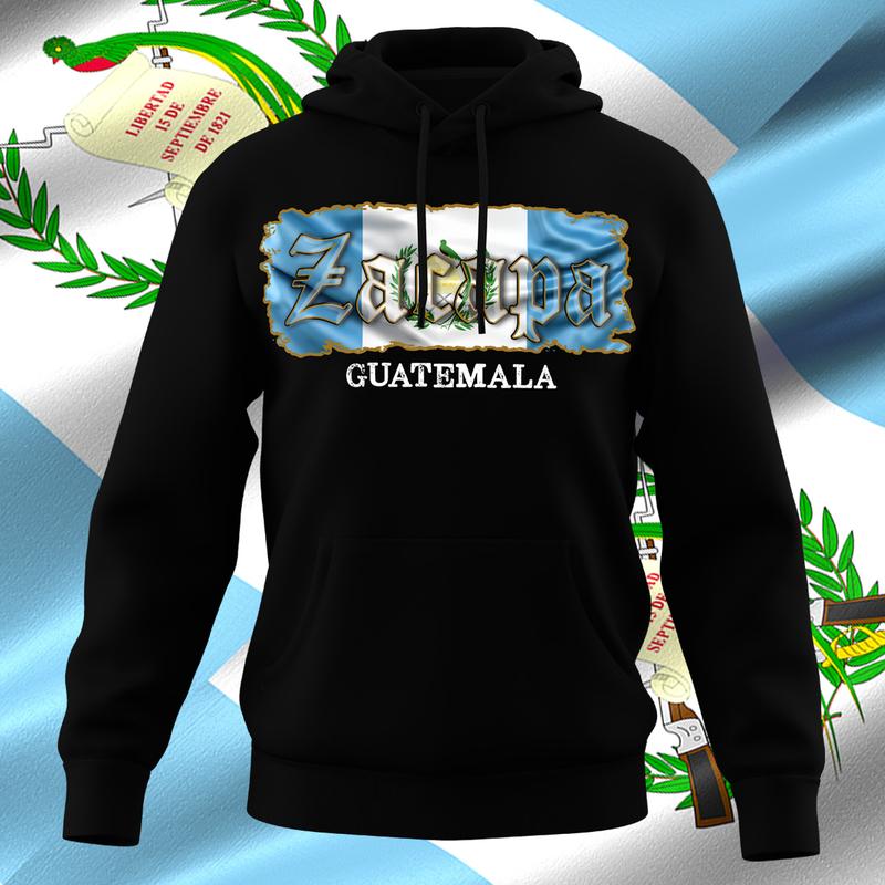 Guatemala States Design Black Hoodie