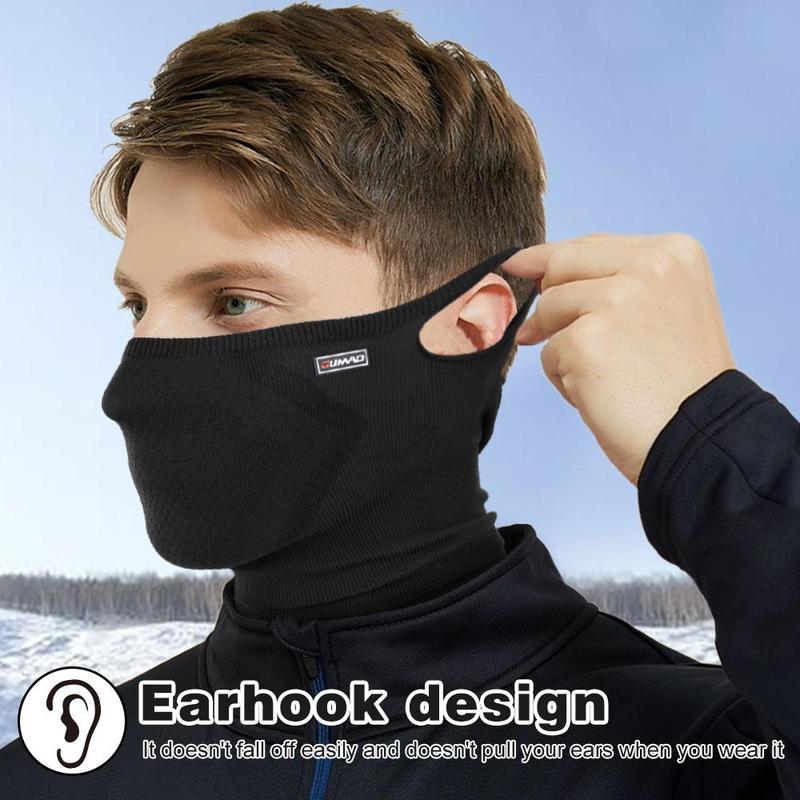 Comfort Half Face Mask, 1 Count Breathable Windproof Face Cover with Earhook Design, Black Color Outdoor Mask for Running Hiking Cycling Travel, Summer Gift, Ski Mask, Sports Face Masks, Sports Accessories, Christmas Gift