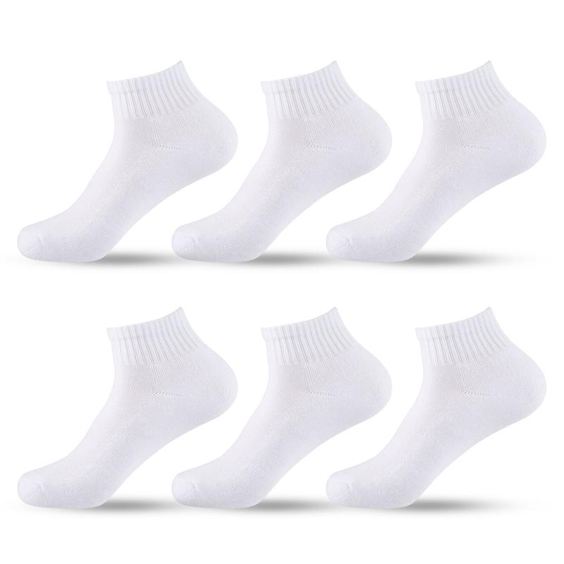 6 Pairs Unisex Cushion Ankle Cotton Blend Socks Low Cut Athletic Sports Workout Running Socks Comfort Cozy Sweat-absorbing Anti-Slip Comfy LOW CUT ANKLE SOCKS Value Pack machine washable simple