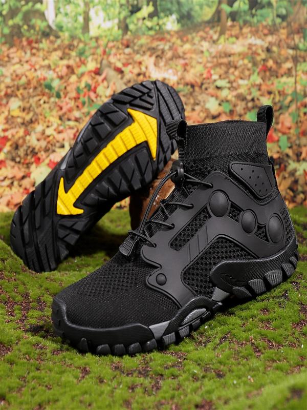 Men's Lace Up Breathable Hiking Shoes, Casual Comfortable Sports Shoes for Outdoor Activities, Male All-match Walking Outdoor Shoes for Daily Wear