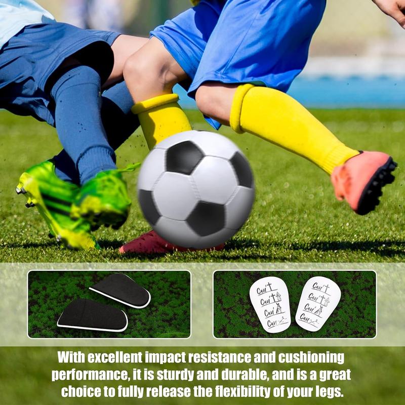 2pcs Mini Shin Guards, Small Soccer Protective Pads made of PBT and EVA Material, 8x5cm 3.15x1.97in, Ideal for Teenagers and Adults Sports Activities