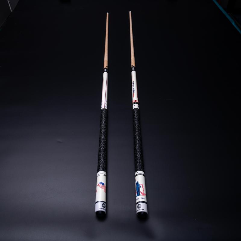 Professional American Flag Design White Hard Maple Pool Cue Stick - Ideal for Beginners, Portable with Quick Connect, 9-Ball -Christmas Gift billiards