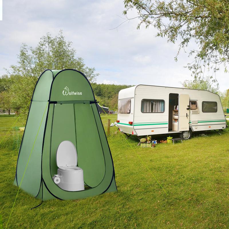 WolfWise Portable Pop Up Privacy Shower Tent Spacious Changing Room for Camping Hiking Beach Toilet Shower Bathroom